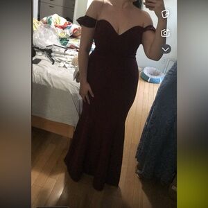 Wayf Burgundy Maxi Dress